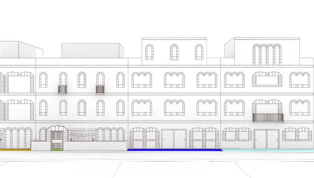 Visualización de Fachada con Balcones